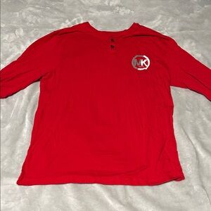 Michael Kors Red Long Sleeve Tee